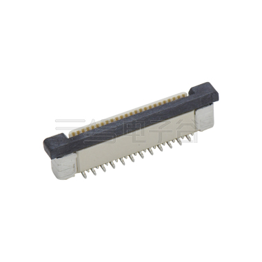 Pitch 0.50mm H4.5mm立贴抽屉式正脚位 FPC 24pin 本色 镀雾锡
